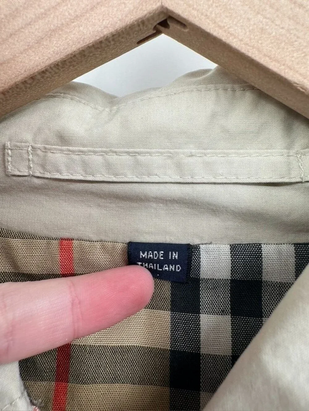 Vintage Burberry Utility Jacket Trench Coat Mid/Short Length Hood Nova Check - Picture 10 of 16